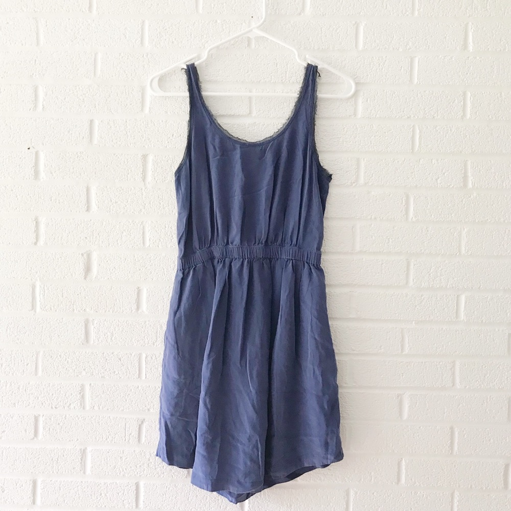 Club Monaco Silk Sundress Blue XS